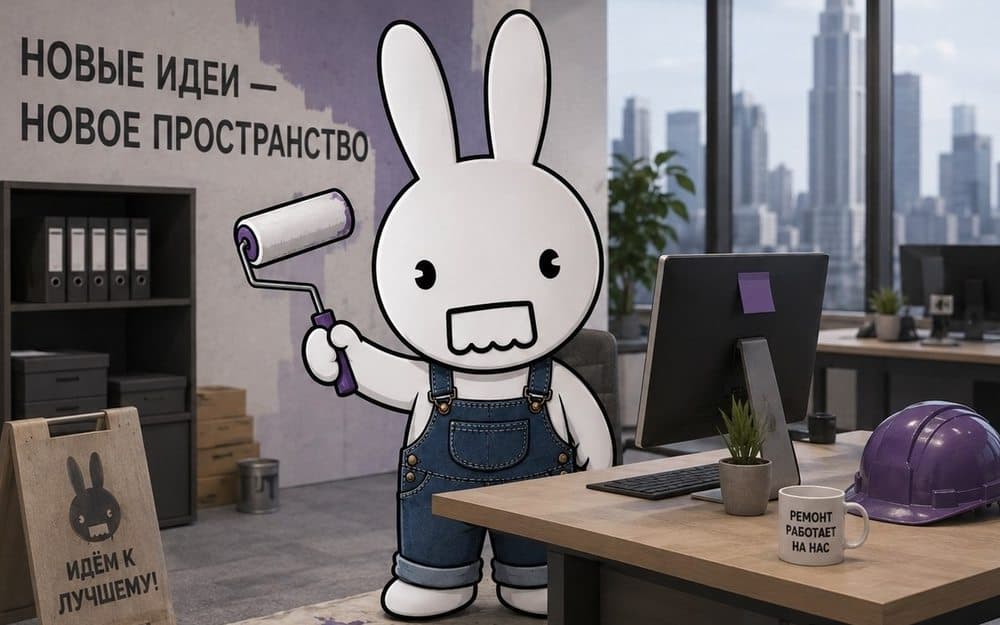 Заяц RABBITHOUSE на стройке: Коммерческое помещение